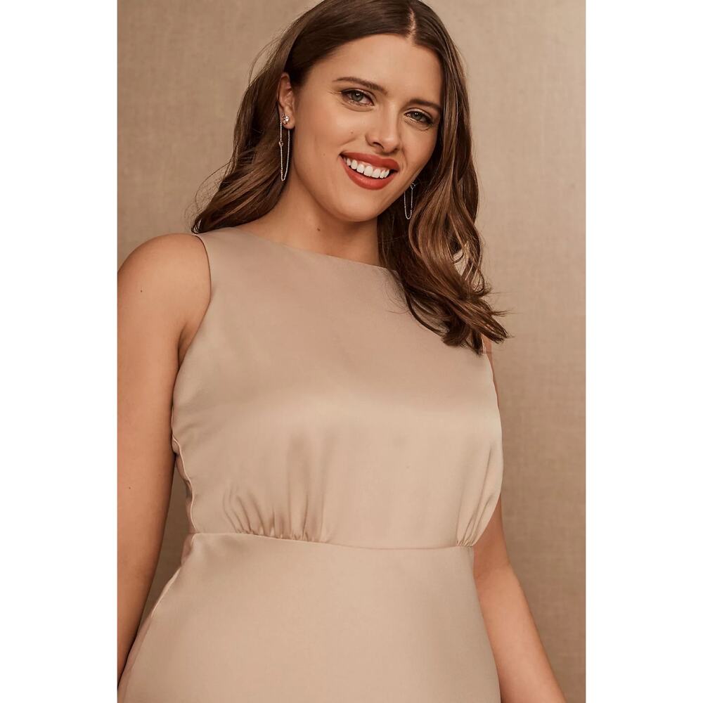 BHLDN Anthropologie by Sachin & Babi Beckett Satin Charmeuse Maxi Dress Gown - Picture 4 of 7